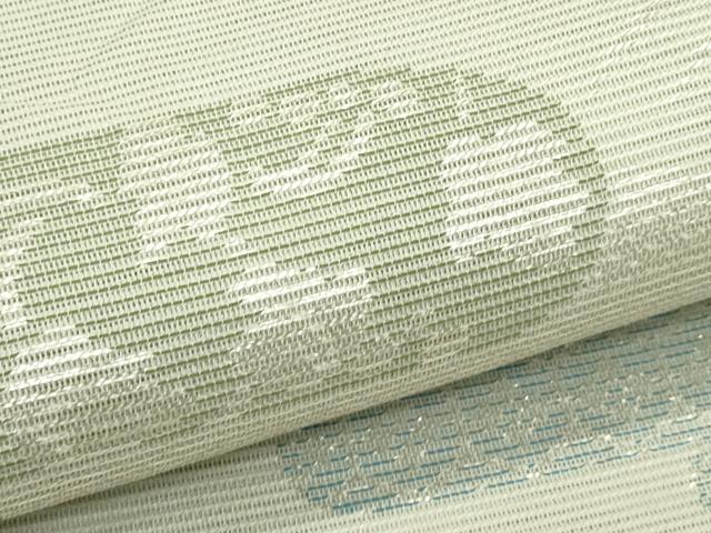 平和屋着物＊夏物　六通柄袋帯　エ霞草花文　銀糸　正絹　逸品　CABK6976rv