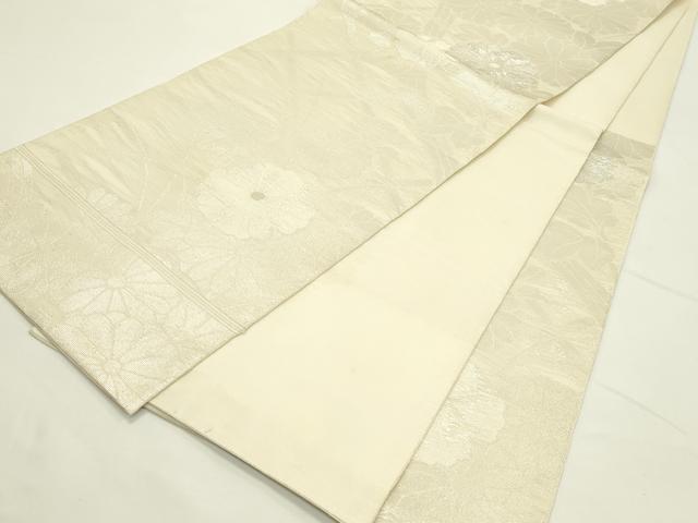 平和屋着物＊夏物　六通柄　本袋帯　沙本袋　菊籬文様　銀糸　正絹　逸品　CABK6978rv