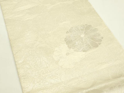 平和屋着物＊夏物　六通柄　本袋帯　沙本袋　菊籬文様　銀糸　正絹　逸品　CABK6978rv