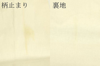 平和屋着物＊夏物　六通柄袋帯　草花文　銀糸　正絹　逸品　CABK6980rv