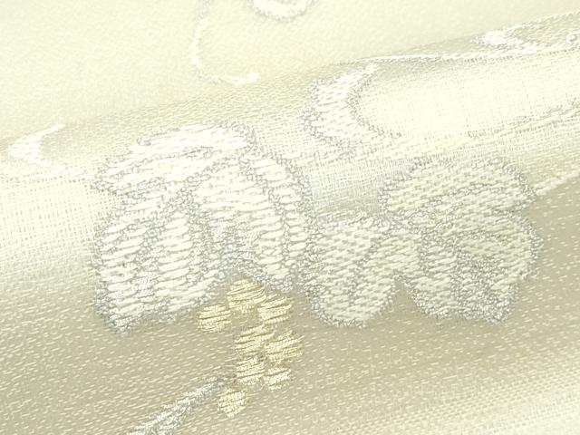 平和屋着物＊夏物　太鼓柄袋帯　唐織　葡萄蔦の葉鳥文　金銀糸　正絹　逸品　未使用　CABK6982rv