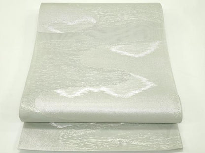 平和屋着物＊夏物　六通柄　本袋帯　エ霞文　銀糸　正絹　逸品　CABK6985rv