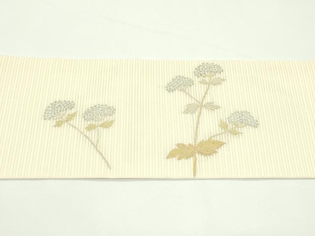 平和屋着物＊夏物　九寸名古屋帯　絽綴れ　女郎花　金銀糸　正絹　逸品　未使用　CABK6986rv