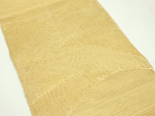 平和屋着物＊夏物　八寸名古屋帯　立波文　飴色　正絹　逸品　CABK6992rv