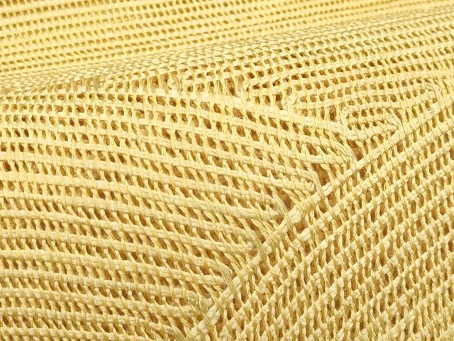 平和屋着物＊夏物　八寸名古屋帯　立波文　飴色　正絹　逸品　CABK6992rv
