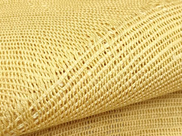 平和屋着物＊夏物　八寸名古屋帯　立波文　飴色　正絹　逸品　CABK6992rv