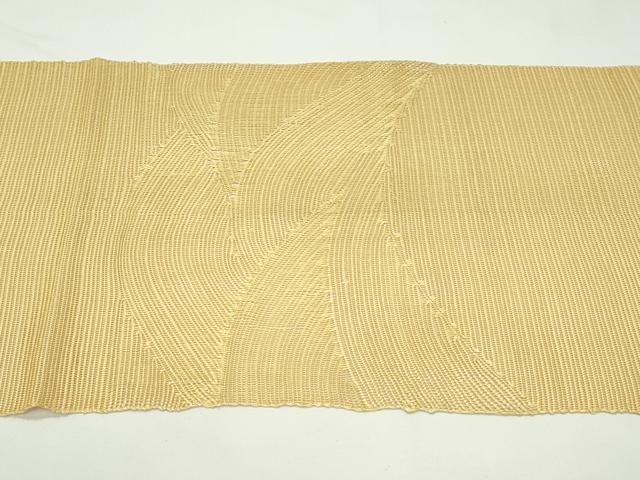 平和屋着物＊夏物　八寸名古屋帯　立波文　飴色　正絹　逸品　CABK6992rv