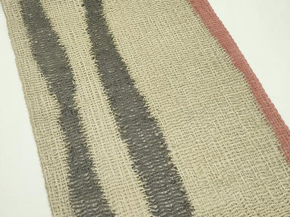 平和屋着物＊夏物　八寸名古屋帯　間道　正絹　逸品　CABK6993rv