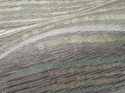 平和屋着物＊夏物　西陣　六通柄袋帯　よろけ縞　金銀糸　証紙付き　正絹　逸品　CABK6999rv