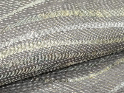 平和屋着物＊夏物　西陣　六通柄袋帯　よろけ縞　金銀糸　証紙付き　正絹　逸品　CABK6999rv