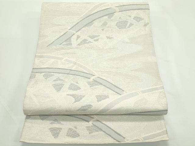 平和屋着物＊夏物　六通柄袋帯　流水籬文　正絹　逸品　CABK7004rv