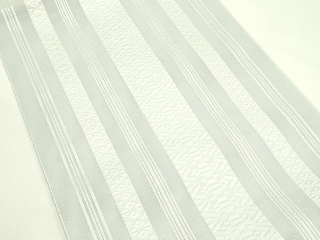 平和屋着物＊夏物　博多織　八寸名古屋帯　紗献上　千草鼠色　CABK7016rv