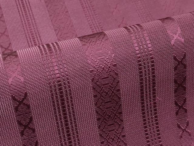 平和屋着物＊夏物　本場筑前博多織　八寸名古屋帯　紗献上　紫鳶色　証紙付き　正絹　逸品　CABK7019rv