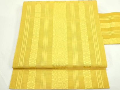 平和屋着物＊夏物　本場筑前博多織　八寸名古屋帯　紗献上　金色　正絹　逸品　未使用　CABK7022rv