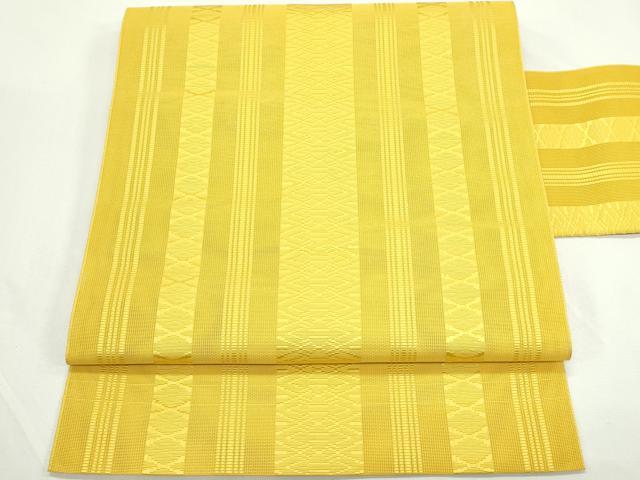 平和屋着物＊夏物　本場筑前博多織　八寸名古屋帯　紗献上　金色　正絹　逸品　未使用　CABK7022rv