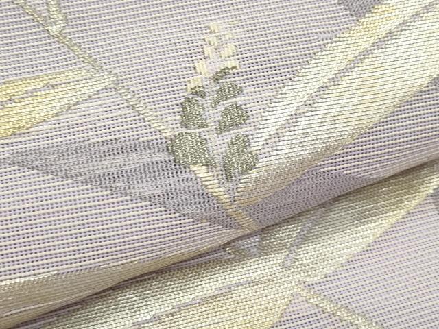 平和屋着物＊夏物　西陣の名門織元　いづくら謹製　八寸名古屋帯　草花文　金銀糸　CABK7028rv