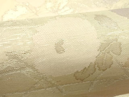 平和屋着物＊夏物　六通柄袋帯　菊籬文　銀糸　正絹　逸品　未使用　CABK7034rv