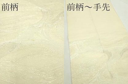 平和屋着物＊夏物　六通柄袋帯　流水文　銀糸　正絹　逸品　CABK7035rv