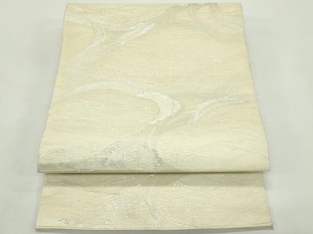 平和屋着物＊夏物　六通柄袋帯　流水文　銀糸　正絹　逸品　CABK7035rv