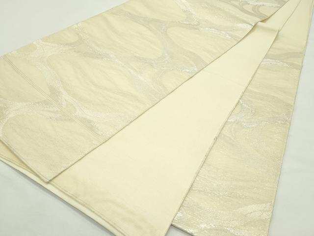 平和屋着物＊夏物　六通柄袋帯　流水文　銀糸　正絹　逸品　CABK7035rv