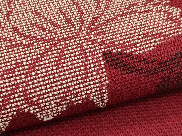 平和屋着物＊夏物　八寸名古屋帯　牡丹　三越扱い　正絹　逸品　CABK7042rv