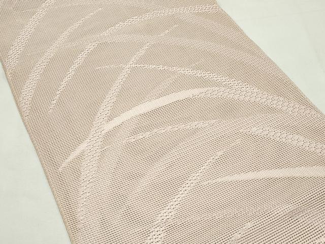 平和屋着物＊夏物　八寸名古屋帯　芝草文　アッシュローズ色　正絹　逸品　CABK7043rv