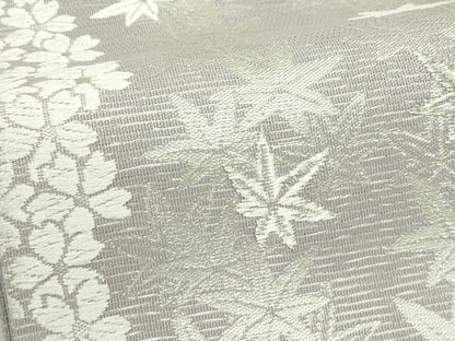平和屋着物＊夏物　六通柄袋帯　唐織　桜楓文　紫野雅趣　正絹　逸品　CABK7046rv