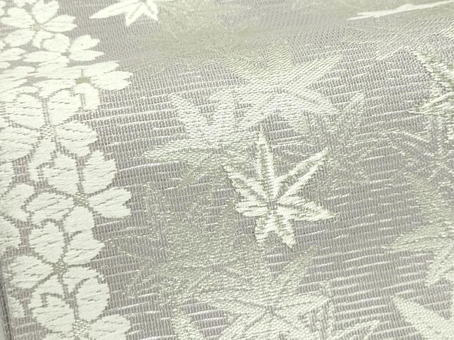 平和屋着物＊夏物　六通柄袋帯　唐織　桜楓文　紫野雅趣　正絹　逸品　CABK7046rv