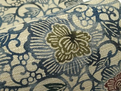 平和屋着物＊夏物　全通柄袋帯　型染め　更紗唐草文　正絹　逸品　CABK7047rv