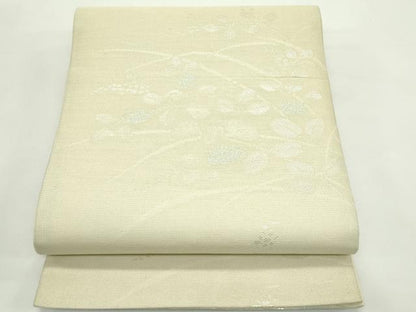 平和屋着物＊夏物　六通柄袋帯　萩　銀糸　正絹　逸品　CABK7050rv