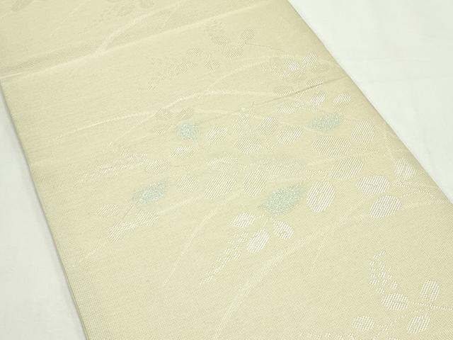 平和屋着物＊夏物　六通柄袋帯　萩　銀糸　正絹　逸品　CABK7050rv