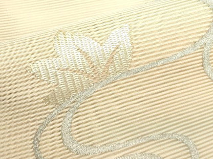 平和屋着物＊夏物　八寸名古屋帯　絽綴れ　竜田川　銀糸　正絹　逸品　未使用　CABK7056rv