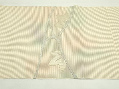 平和屋着物＊夏物　八寸名古屋帯　絽綴れ　竜田川　銀糸　正絹　逸品　未使用　CABK7056rv