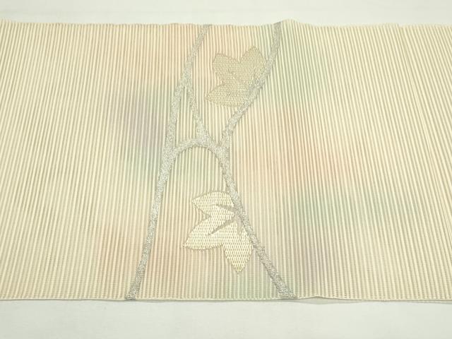 平和屋着物＊夏物　八寸名古屋帯　絽綴れ　竜田川　銀糸　正絹　逸品　未使用　CABK7056rv
