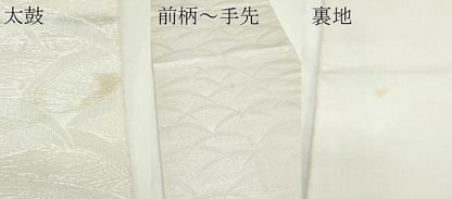 平和屋着物＊夏物　全通柄　本袋帯　芝草文　銀糸　正絹　逸品　CABK7061rv