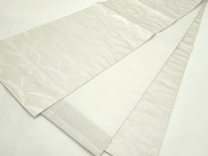 平和屋着物＊夏物　全通柄　本袋帯　芝草文　銀糸　正絹　逸品　CABK7061rv