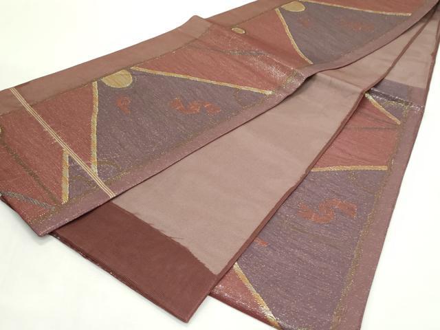 平和屋着物＊夏物　六通柄袋帯　窓の明り　金糸　正絹　逸品　CABK7064rv