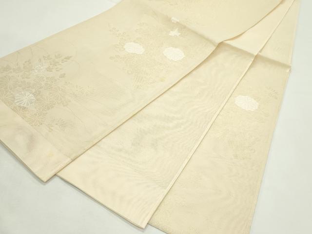 平和屋着物＊夏物　西陣　六通柄袋帯　秋草文　金糸　大丸扱い　正絹　逸品　CABK7065rv