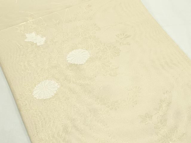 平和屋着物＊夏物　西陣　六通柄袋帯　秋草文　金糸　大丸扱い　正絹　逸品　CABK7065rv