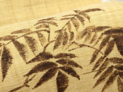 平和屋着物＊夏物　九寸名古屋帯　作家物　手描き　南天文　麻　逸品　CABK7068rv