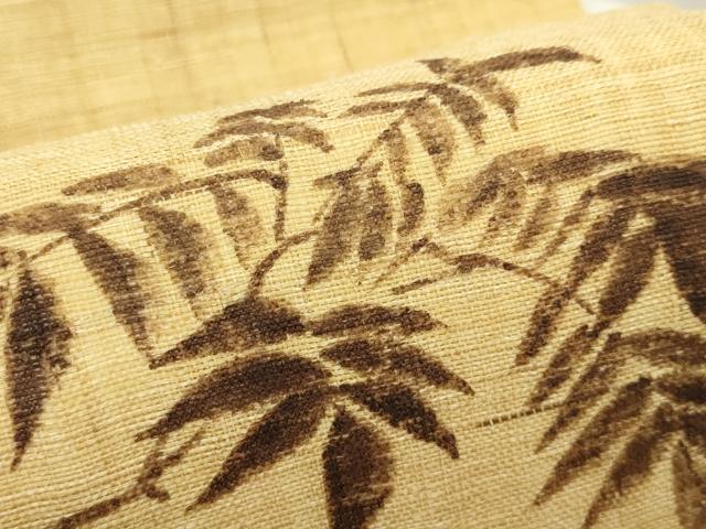 平和屋着物＊夏物　九寸名古屋帯　作家物　手描き　南天文　麻　逸品　CABK7068rv