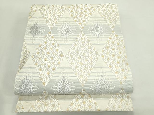 平和屋着物＊夏物　六通柄袋帯　唐織　花菱文　金糸　正絹　逸品　CABK7077rv