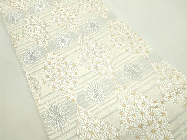 平和屋着物＊夏物　六通柄袋帯　唐織　花菱文　金糸　正絹　逸品　CABK7077rv