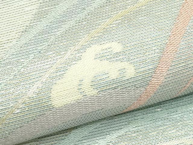 平和屋着物＊夏物　六通柄袋帯　流水立波文　金銀糸　正絹　逸品　未使用　CABK7081rv