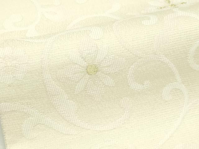 平和屋着物＊夏物　両面　六通柄袋帯　花唐草文　金糸　正絹　逸品　CABK7083rv