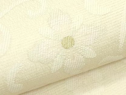 平和屋着物＊夏物　両面　六通柄袋帯　花唐草文　金糸　正絹　逸品　CABK7083rv