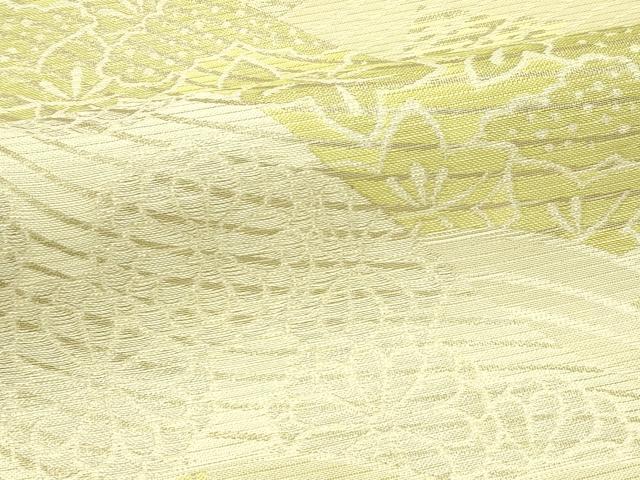 平和屋着物＊夏物　西陣　川島織物　六通柄　本袋帯　立波草花文　金糸　正絹　逸品　未使用　CABK7086rv
