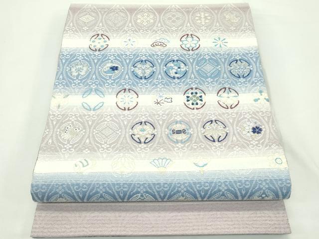 平和屋着物＊夏物　両面　太鼓柄　京袋帯　吉祥丸文　やまと誂製　正絹　逸品　未使用　CABK7090rv