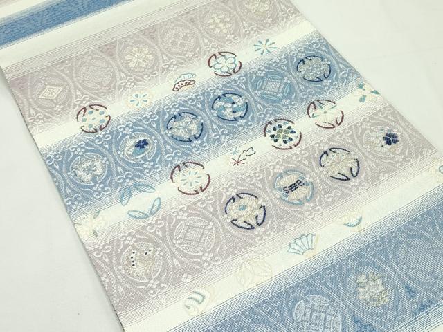平和屋着物＊夏物　両面　太鼓柄　京袋帯　吉祥丸文　やまと誂製　正絹　逸品　未使用　CABK7090rv