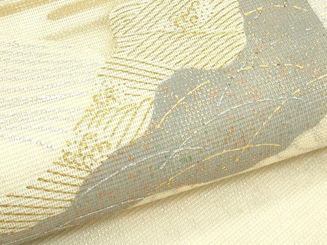 平和屋着物＊夏物　太鼓柄袋帯　道長流水文　金銀彩　正絹　逸品　CABK7091rv